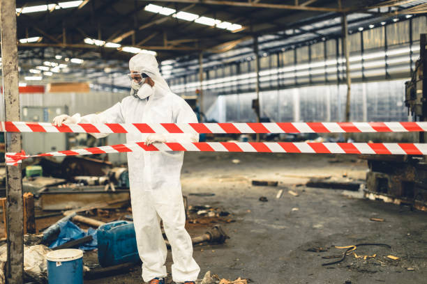 Professional Biohazard technician working in Troy, NC